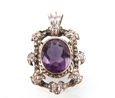 Diamant-Amethyst Anhänger - Schmuck und Uhren