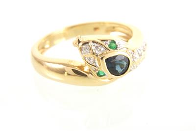 Brillant-Farbstein Ring - Gioielli e orologi