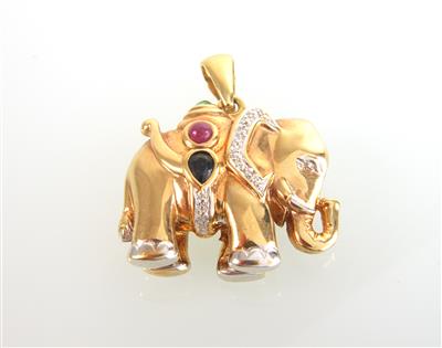 Diamantanhänger "Elefant" - Jewellery and watches