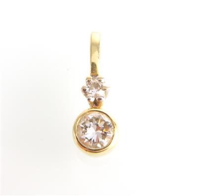 Brillantanhänger zus. ca. 0,20 ct - Gioielli e orologi