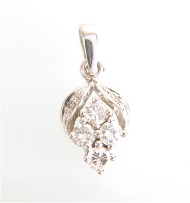 Brillant-Diamantanhänger zus. ca. 0,30 ct - Gioielli e orologi