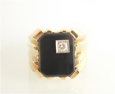 Brillant-Onyx Ring - Jewellery and watches