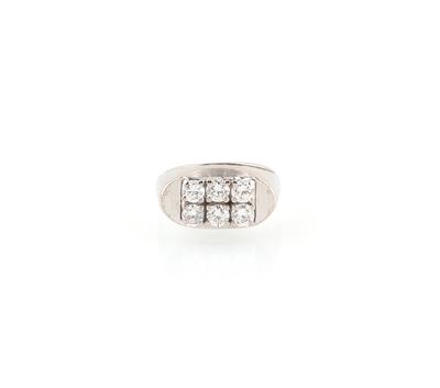 Brillantring zus. ca. 0,90 ct - Klenoty a Hodinky