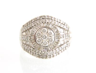 Diamantring zus. ca. 1,10 ct - Schmuck und Uhren