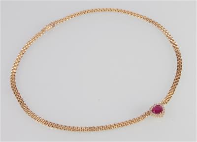 Brillantcollier zus. ca. 0,40 ct - Schmuck und Uhren