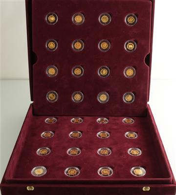 Goldmedaillen Set "Die kleinsten Gold- Gedenkprägungen zur Europäischen Union" - Schmuck und Uhren