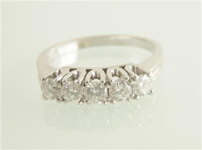 Brillantring zus. ca. 0,85 ct - Klenoty a Hodinky