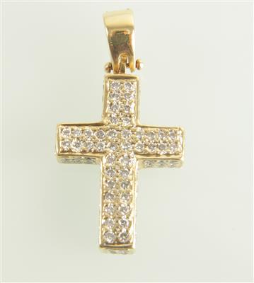 Brillantkreuz zus. ca. 1,00 ct - Klenoty a Hodinky