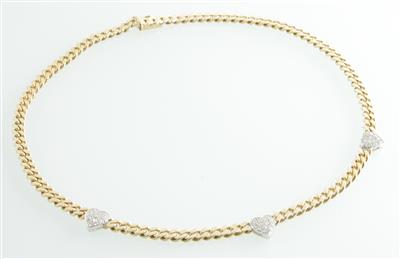 Diamantcollier zus. 0,63 ct - Jewellery and watches