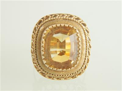 Citrindamenring ca. 8,50 ct - Gioielli e orologi