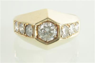 Brillantring zus. ca. 1,40 ct - Klenoty a Hodinky