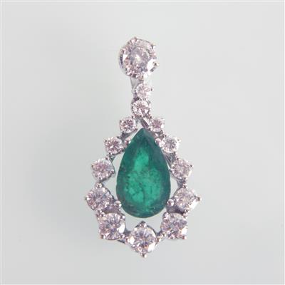 Brillantanhänger zus. ca. 1,05 ct - Schmuck und Uhren