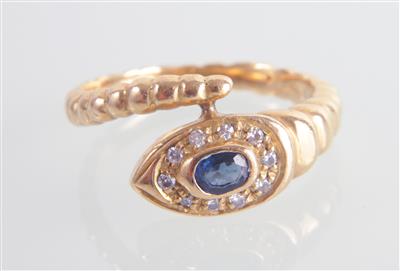 Saphir-Brillant-Ring "Schlange" - Gioielli e orologi