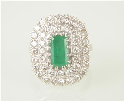 Brillant-Smaragd Ring - Gioielli e orologi