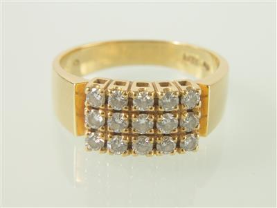 Brillantring zus. ca. 0,60 ct - Klenoty a Hodinky