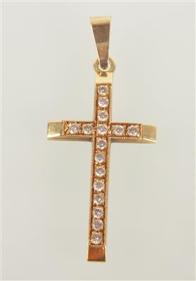 Brillantkreuz zus. ca. 0,20 ct - Gioielli e orologi