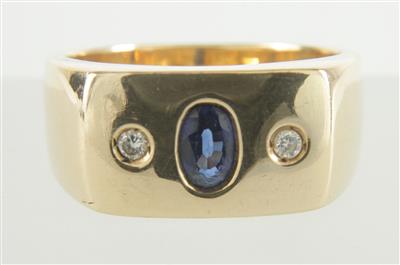 Brillant-Saphir Ring - Klenoty a Hodinky