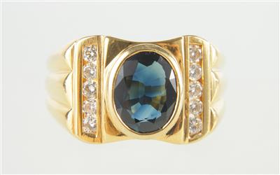 Brillant-Saphir Ring - Klenoty a Hodinky