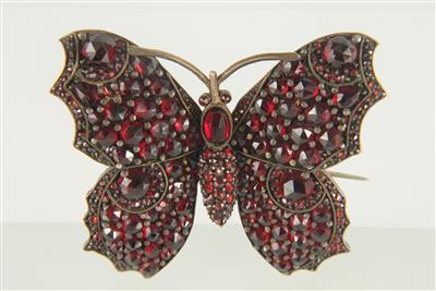 Granatbrosche "Schmetterling" - Schmuck und Uhren