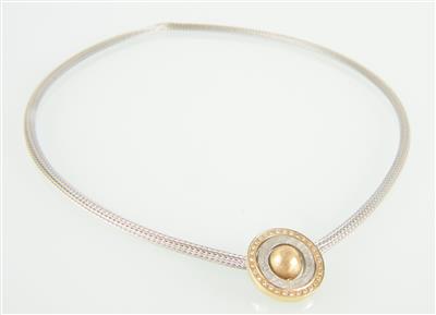 Brillantcollier zusammen ca. 0,40 ct - Klenoty a Hodinky