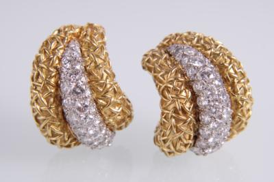 Brillantohrclips zus. ca. 3,2 ct - Jewellery and watches