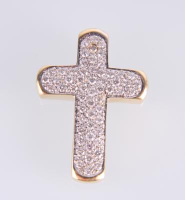 Brillantkreuz zus. ca. 0,55 ct - Jewellery and watches