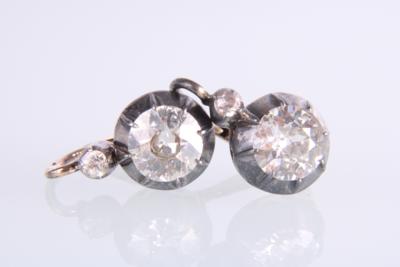 Altschliffdiamantohrringe zus. ca. 2,40 ct - Schmuck und Uhren