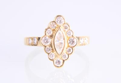 Brillant Diamantring zus. ca. 0,75 ct - Klenoty a Hodinky