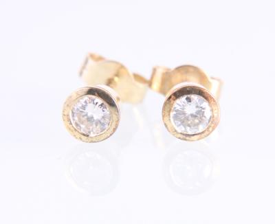 Brillantohrstecker zus. ca. 0,25 ct - Jewellery and watches