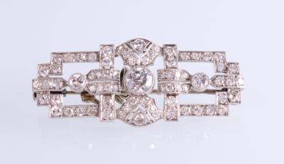 Brillant-Diamant Brosche zus. ca. 1,65 ct - Gioielli e orologi