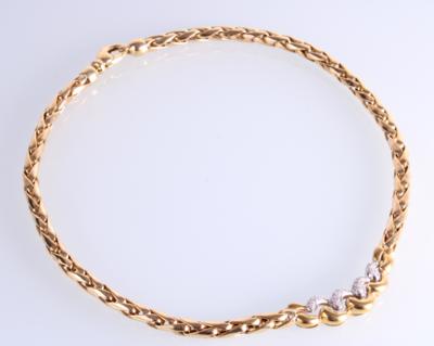 Brillantcollier zus. 0,17 ct - Schmuck und Uhren