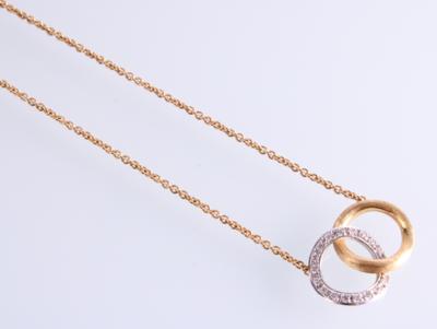 Brillantcollier zus. ca. 0,10 ct - Gioielli e orologi