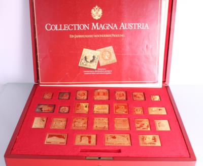 Silberner Briefmarkensatz "Collection Magna Austria" - Klenoty a Hodinky