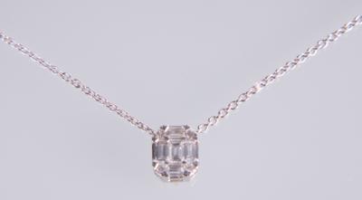 Brillant/Diamantcollier zus. ca. 0,20 ct - Schmuck und Uhren