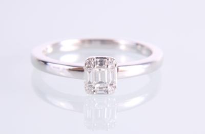 Brillant/Diamantring zus. 0,18 ct (grav.) - Gioielli e orologi