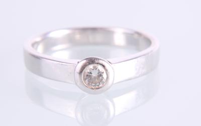 Brillantsolitär 0,13 ct (graviert) - Jewellery and watches