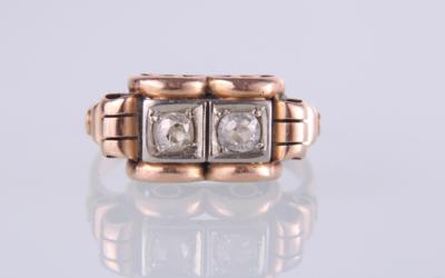 Altschliffdiamantring zus. ca. 0,30 ct - Jewellery and watches