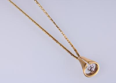 Brillantcollier zus. ca. 0,10 ct - Klenoty a Hodinky