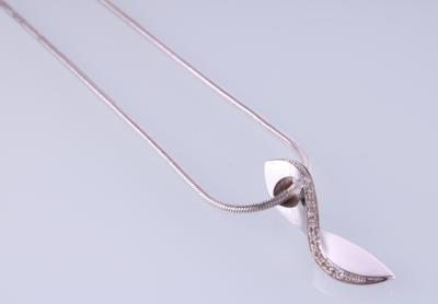 Diamantcollier zus. ca. 0,10 ct - Schmuck und Uhren