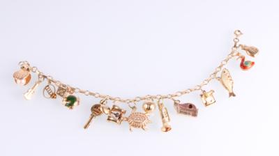 Bettelarmband mit 15 verschiedenen Anhänger - Schmuck und Uhren