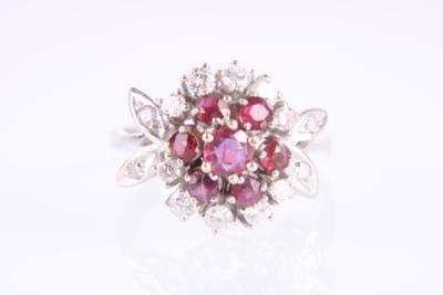 Brillant/Diamantring zus. 0,60 ct (grav.) - Schmuck und Uhren