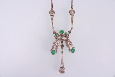 Brillant/Diamantcollier zus. ca. 0,25 ct - Klenoty a Hodinky