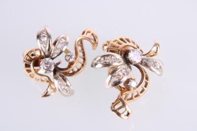Brillant Diamantohrsteckclips zus. ca. 0,80 ct - Jewellery and watches