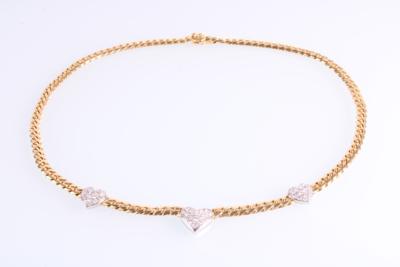 Brillantcollier "Herzen" - Schmuck und Uhren