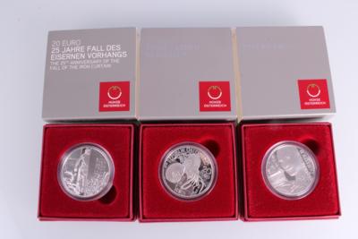 Silbermünzensatz Euro 20.- 3 Stück - Gioielli e orologi
