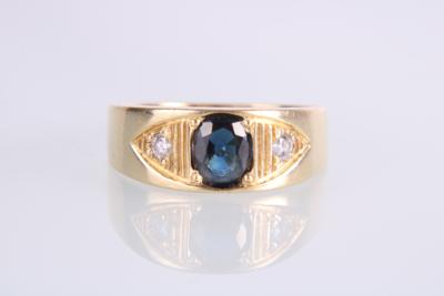 Brillant-Saphir Ring - Schmuck und  Uhren