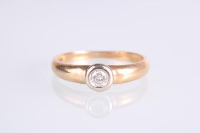 Brillantsolitärring ca. 0,10 ct - Schmuck und  Uhren