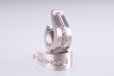 Diamantohrringe zus. ca. 0,15 ct - Jewellery and watches