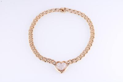 Altschliffdiamant-/Brillantcollier zus. ca. 1,70 ct - Gioielli e orologi