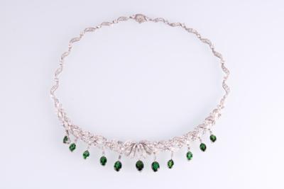 Brillant-Diamant Collier zus. ca. 9,70 ct - Klenoty a Hodinky